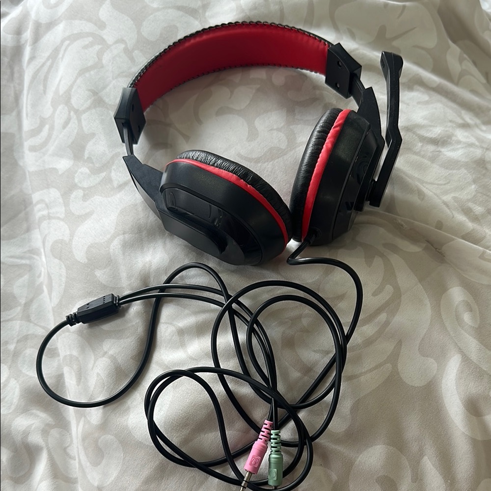 Black and Red Gaming Headset
